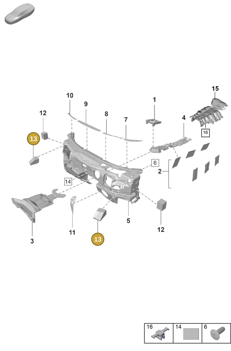 971864826 — Porsche Panamera (2020-2023) diagram p58807720, position 13