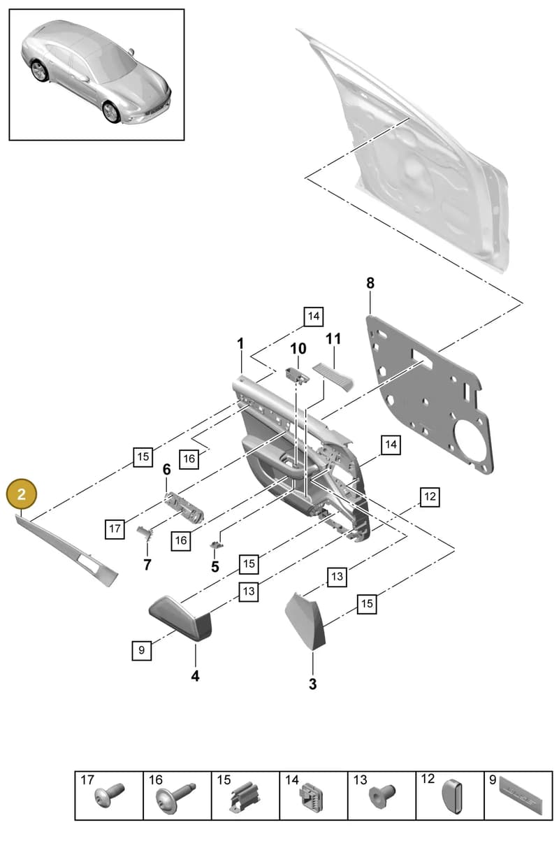 971867062NU03 — Porsche Panamera (2016-2020) diagram p49808010, position 2