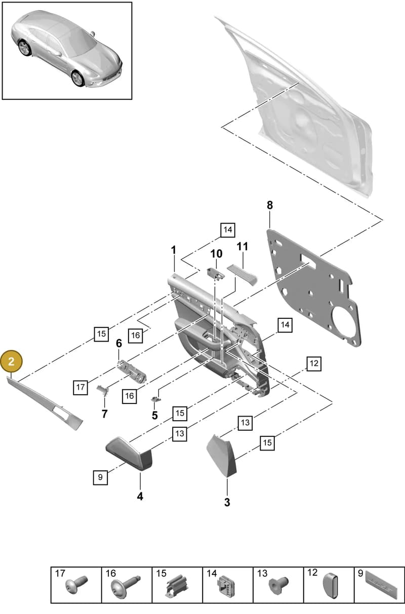 971867062QOF4 — Porsche Panamera (2016-2020) diagram p49808020, position 2