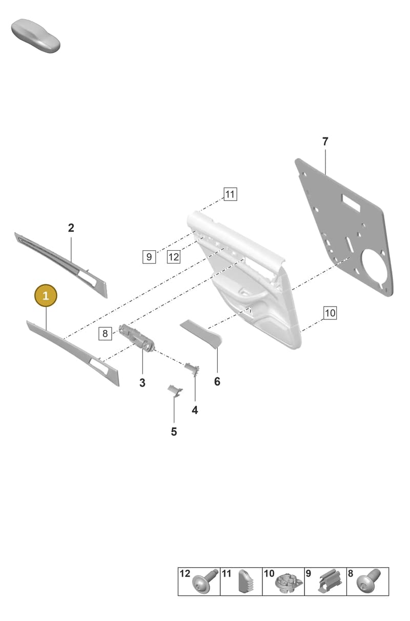 971867067BROV3 — Porsche Panamera (2020-2023) diagram p58808900, position 1