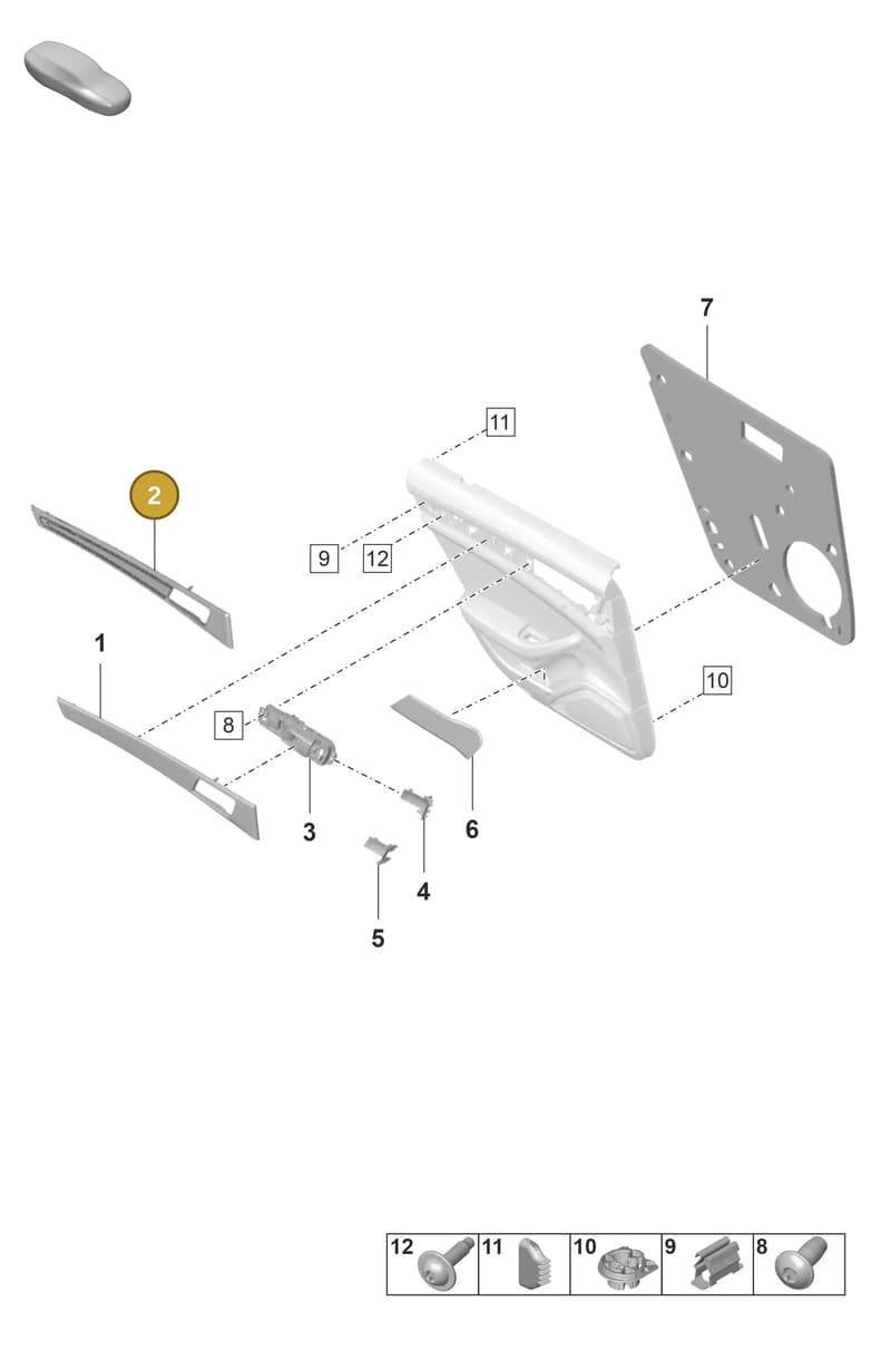 971867068ASOK5 — Porsche Panamera (2020-2023) diagram p58808900, position 2