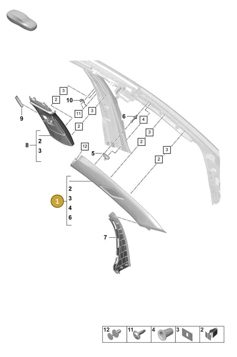 971867234APOM5 — Porsche Panamera (2020-2023) diagram p58807200, position 1