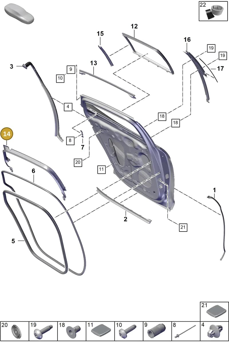 971867456A1E0 — Porsche Panamera (2023-) diagram p62804175, position 14