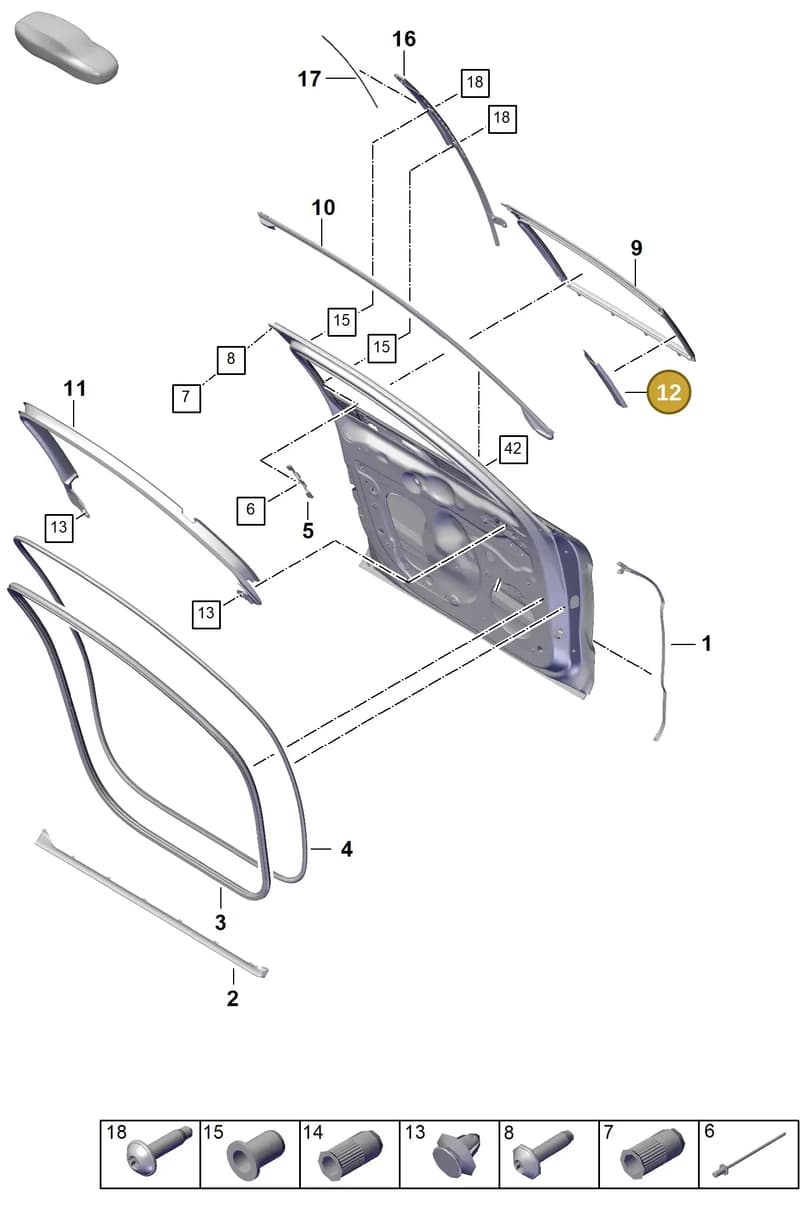 9718675871E0 — Porsche Panamera (2023-) diagram p62804100, position 12
