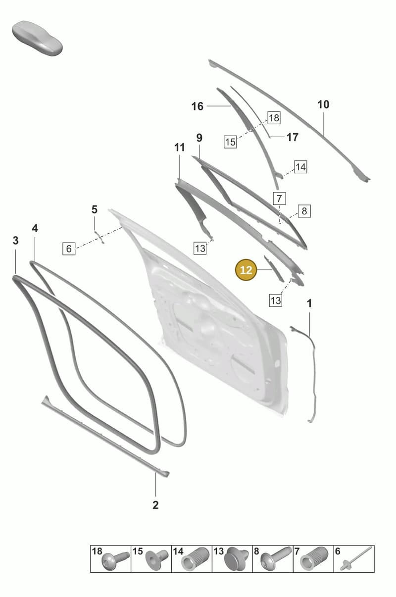 9718675881E0 — Porsche Panamera (2020-2023) diagram p58804050, position 12