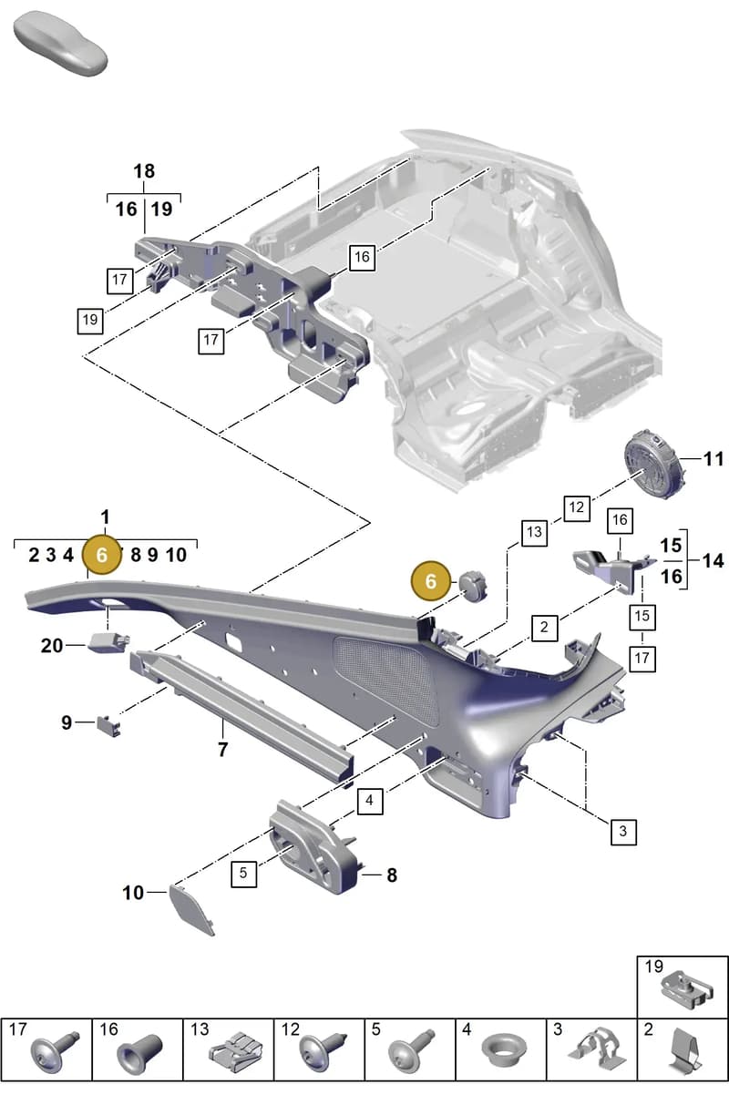 971867597 — Porsche Panamera (2023-2025) diagram p62807410, position 6