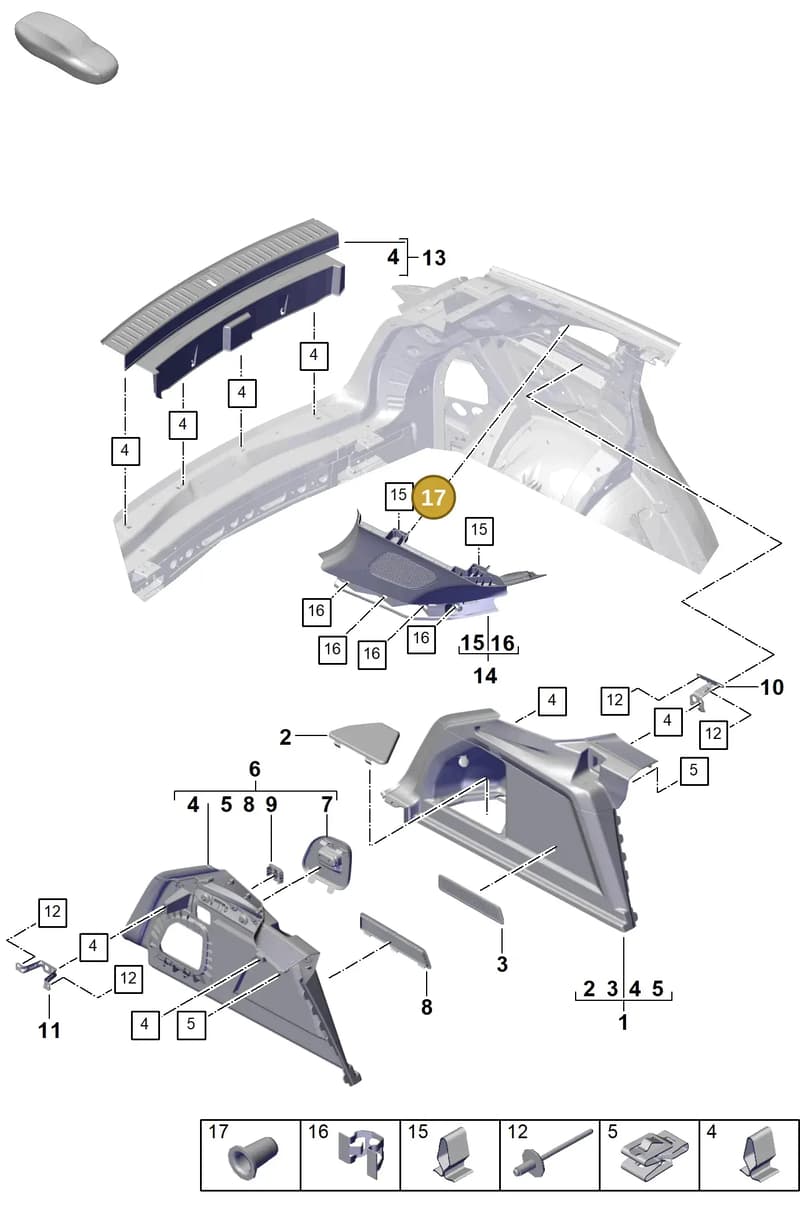 971867597 — Porsche Cayenne Coupe (2023-2023) diagram p60807500, position 17