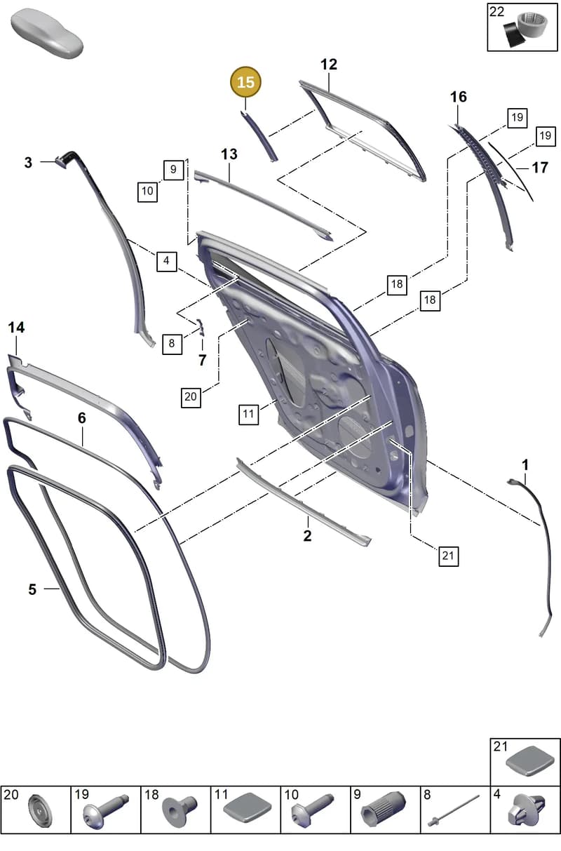9718676041E0 — Porsche Panamera (2023-) diagram p62804150, position 15