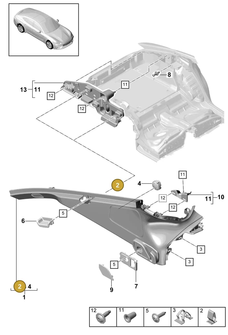 971867777A1E0 — Porsche Panamera (2016-2020) diagram p49807040, position 2
