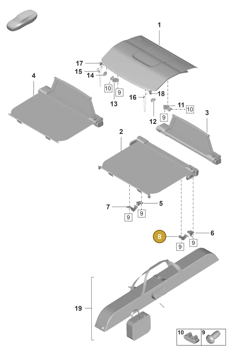 971867778A1E0 — Porsche Panamera (2020-2023) diagram p58807450, position 8