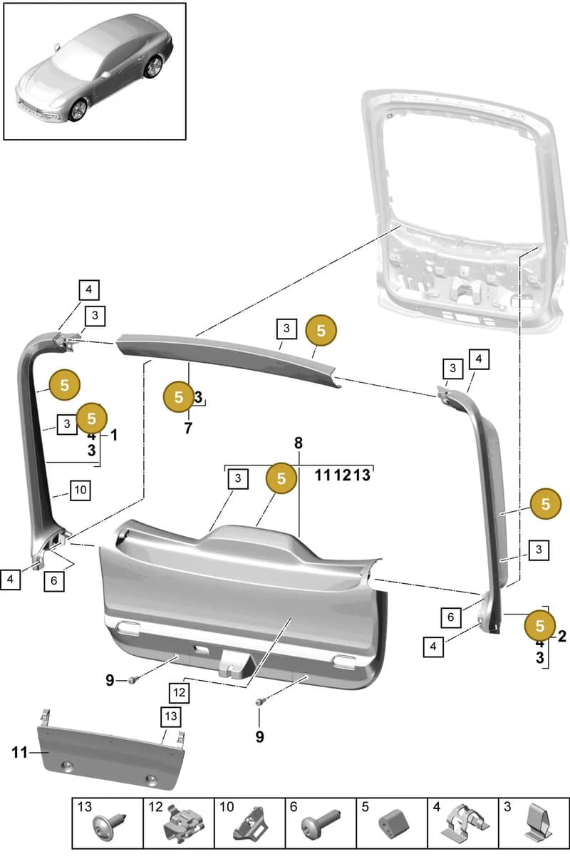 971867816 — Porsche Panamera (2016-2020) diagram p49807060, position 5