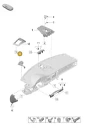 9718681475Q0 Porsche Loudspeaker Trim (Black 5Q0)