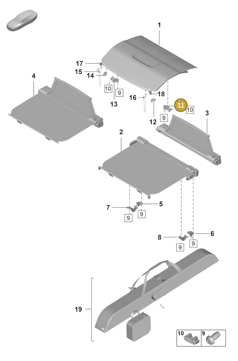 9718682531E0 — Porsche Panamera (2020-2023) diagram p58807450, position 11