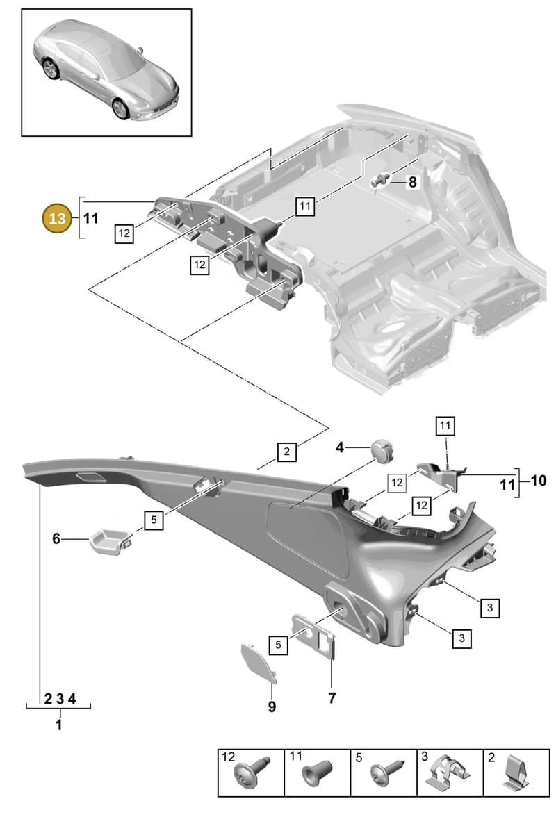 971868892 — Porsche Panamera (2016-2020) diagram p49807040, position 13