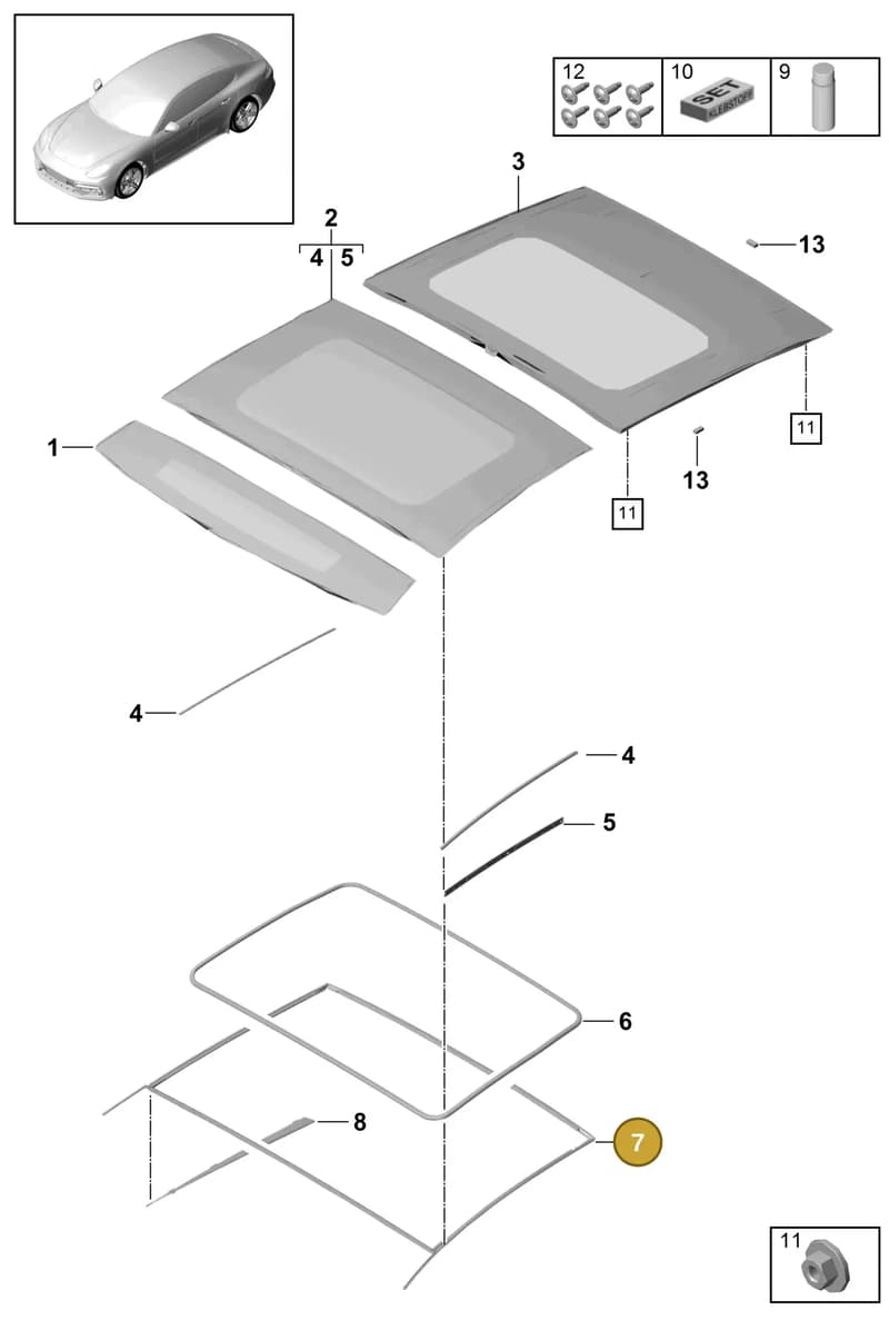971877223 — Porsche Panamera (2016-2020) diagram p49811000, position 7
