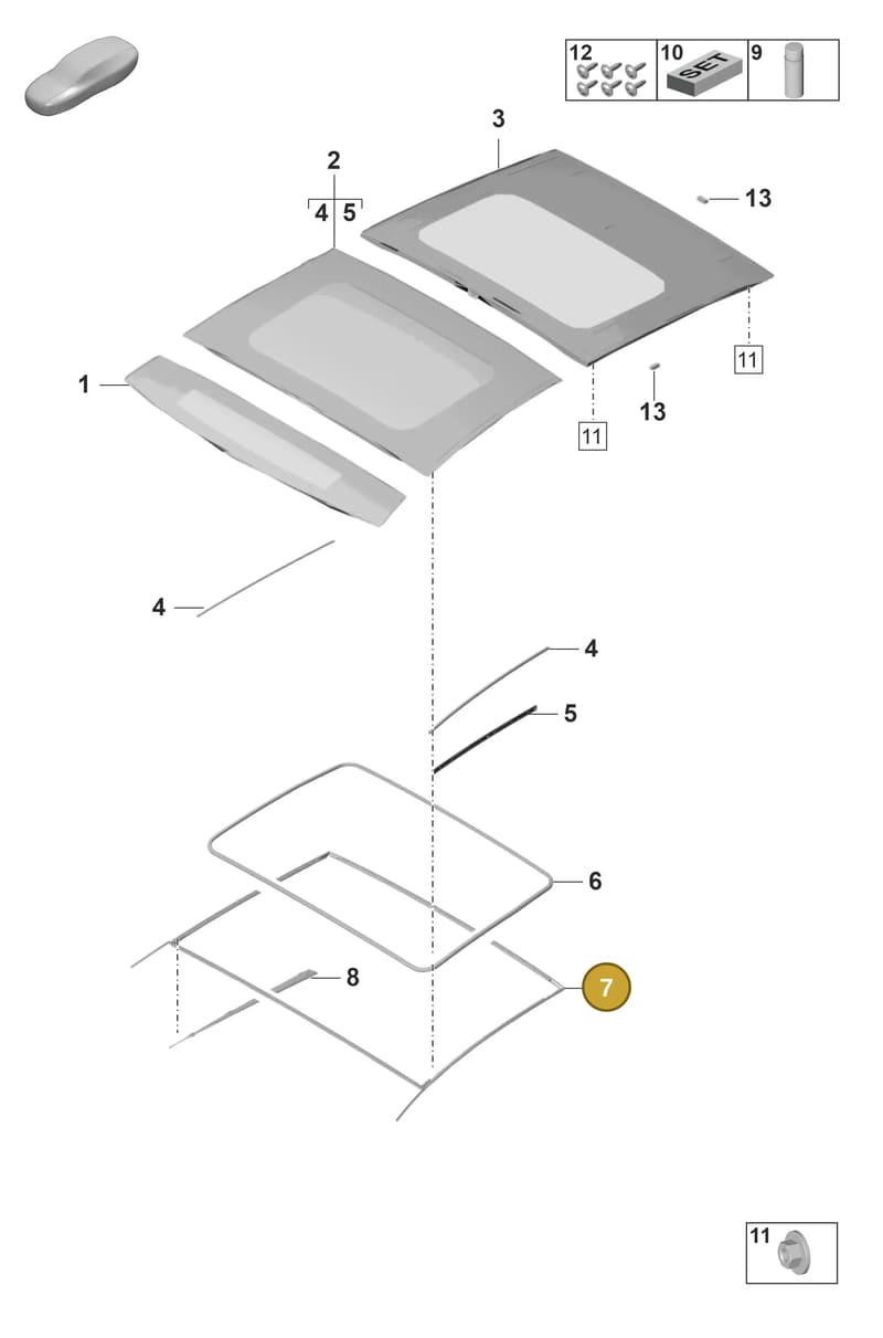971877223 — Porsche Panamera (2020-2023) diagram p58811000, position 7