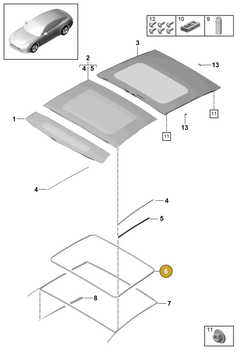 971877439 — Porsche Panamera (2016-2020) diagram p49811000, position 6