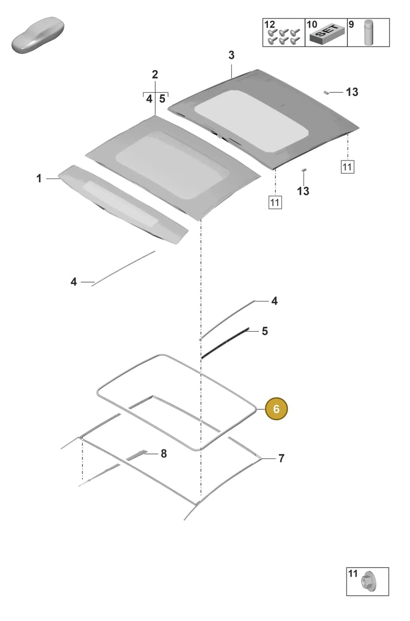 971877439 — Porsche Panamera (2020-2023) diagram p58811000, position 6