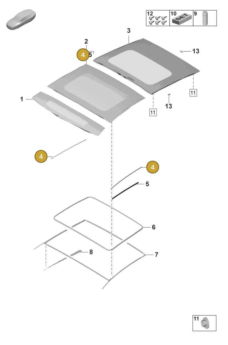 971877467 — Porsche Panamera (2020-2023) diagram p58811000, position 4