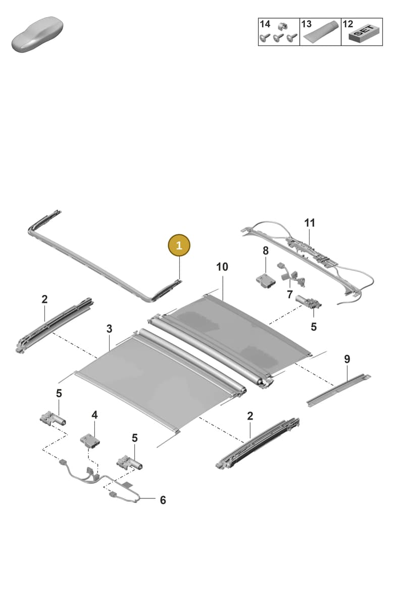 971877651 — Porsche Panamera (2023-2025) diagram p58811050, position 1