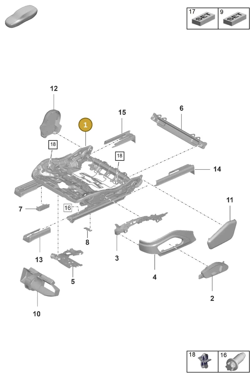 971881106N — Porsche Panamera (2020-2023) diagram p58817100, position 1