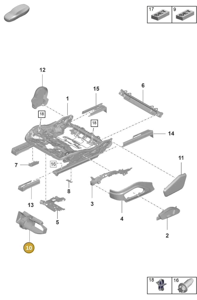 971881150 — Porsche Panamera (2020-2023) diagram p58817100, position 10
