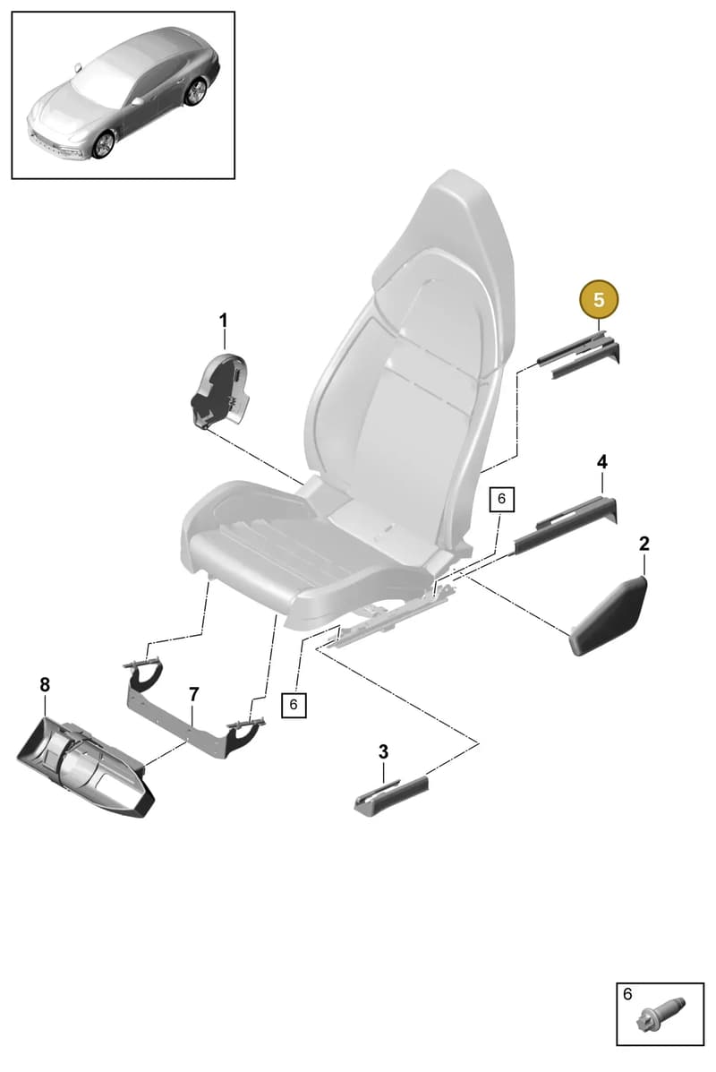 971881280 — Porsche Panamera (2016-2020) diagram p49817000, position 5