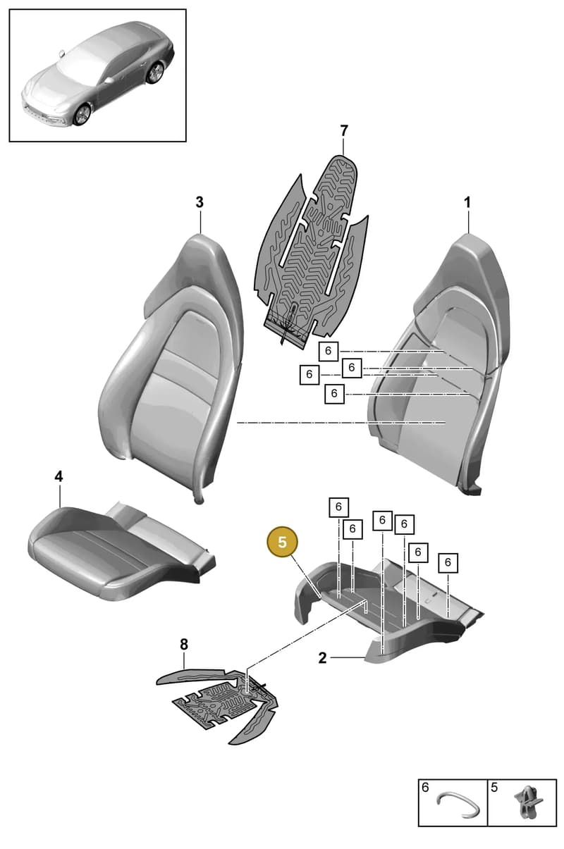 971881280 — Porsche Panamera (2016-2020) diagram p49817030, position 5