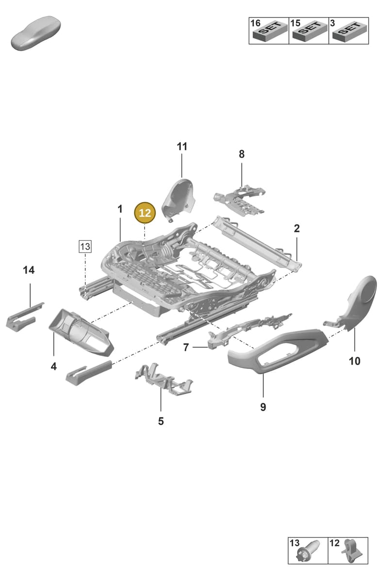 971881280 — Porsche 911 (2021-2022) diagram p53817100, position 12