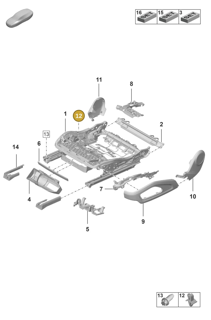 971881280 — Porsche 911 (2021-2022) diagram p53817120, position 12
