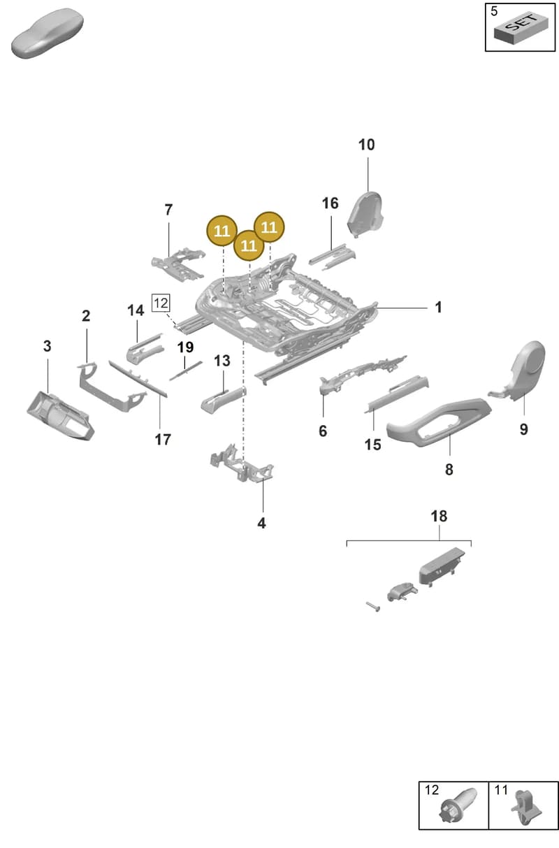 971881280 — Porsche Taycan Sport Turismo (2019-2024) diagram p56817120, position 11