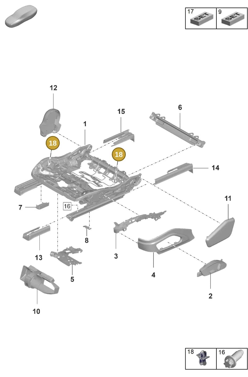 971881280 — Porsche Panamera (2020-2023) diagram p58817100, position 18