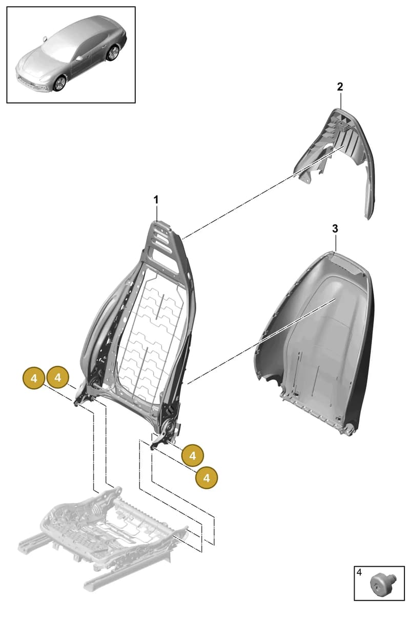 971881318BQ0 — Porsche Panamera 4 Hybrid (2016-2020) diagram p49817010, position 4