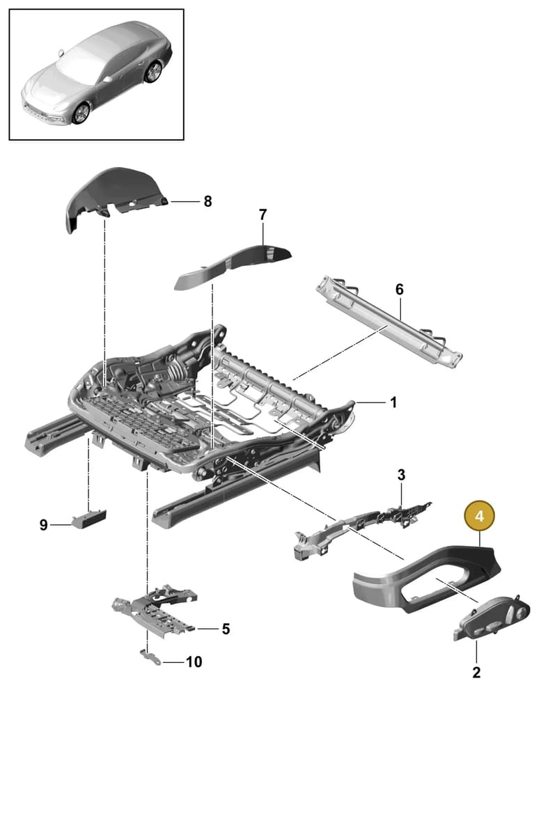 971881318BQ0 — Porsche Panamera 4 Hybrid (2016-2020) diagram p49817080, position 4