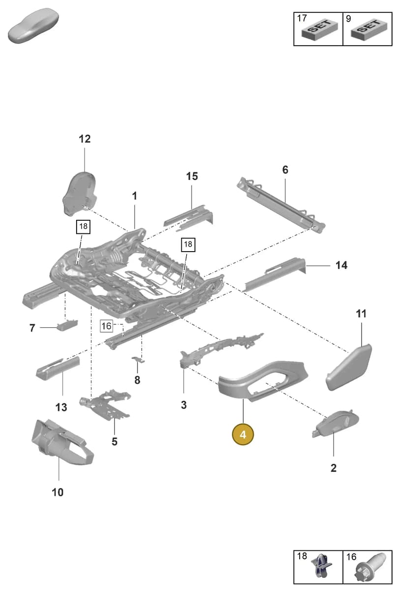 971881318OL7 — Porsche Panamera (2020-2023) diagram p58817100, position 4