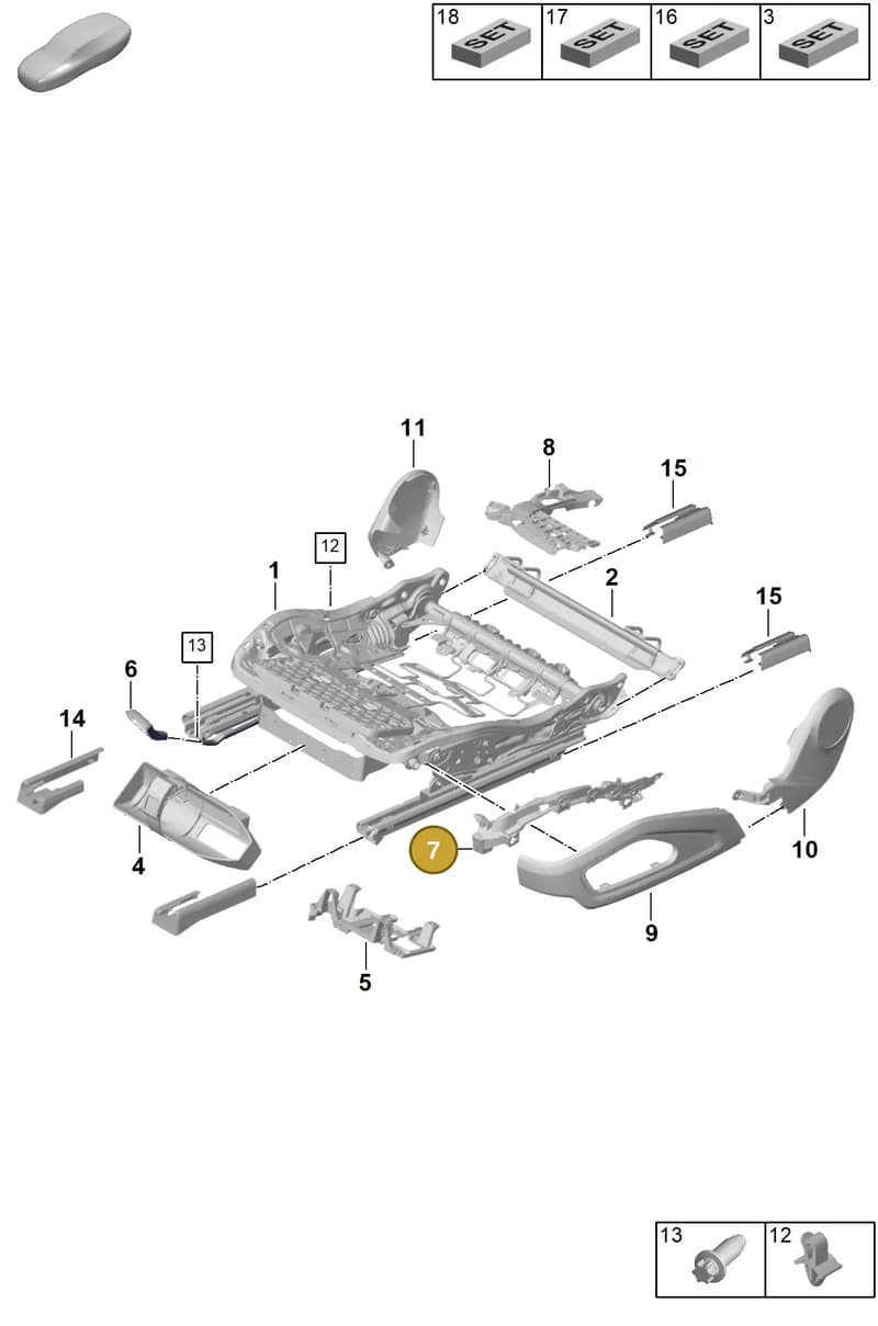 971881507A — Porsche 911 (2024-2025) diagram p63817100, position 7