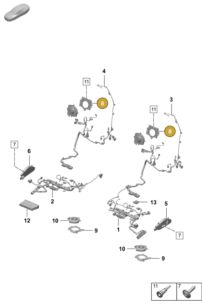 971881537 — Porsche Macan (2024-2024) diagram p61817510, position 8