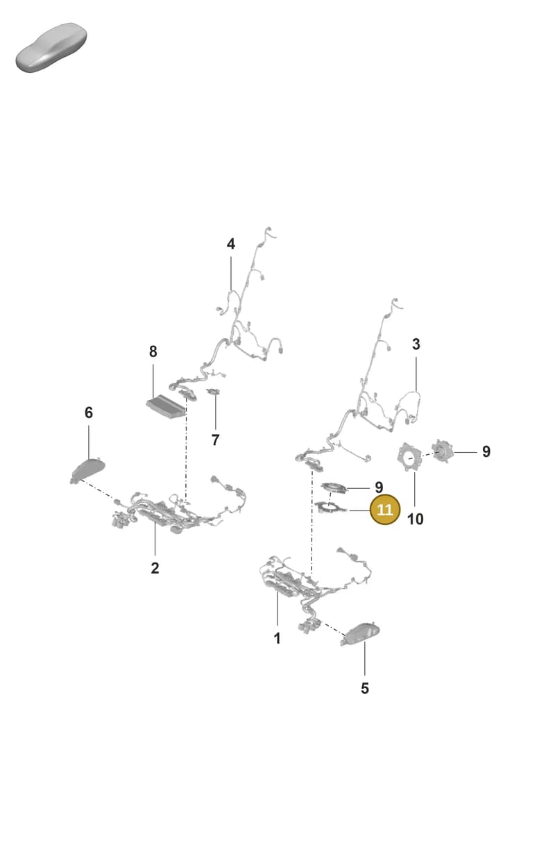971881538A — Porsche Panamera (2020-2023) diagram p58817510, position 11