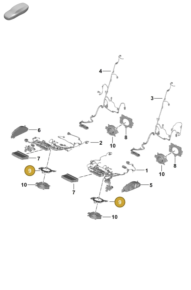971881538A — Porsche Panamera (2023-2025) diagram p62817520, position 9