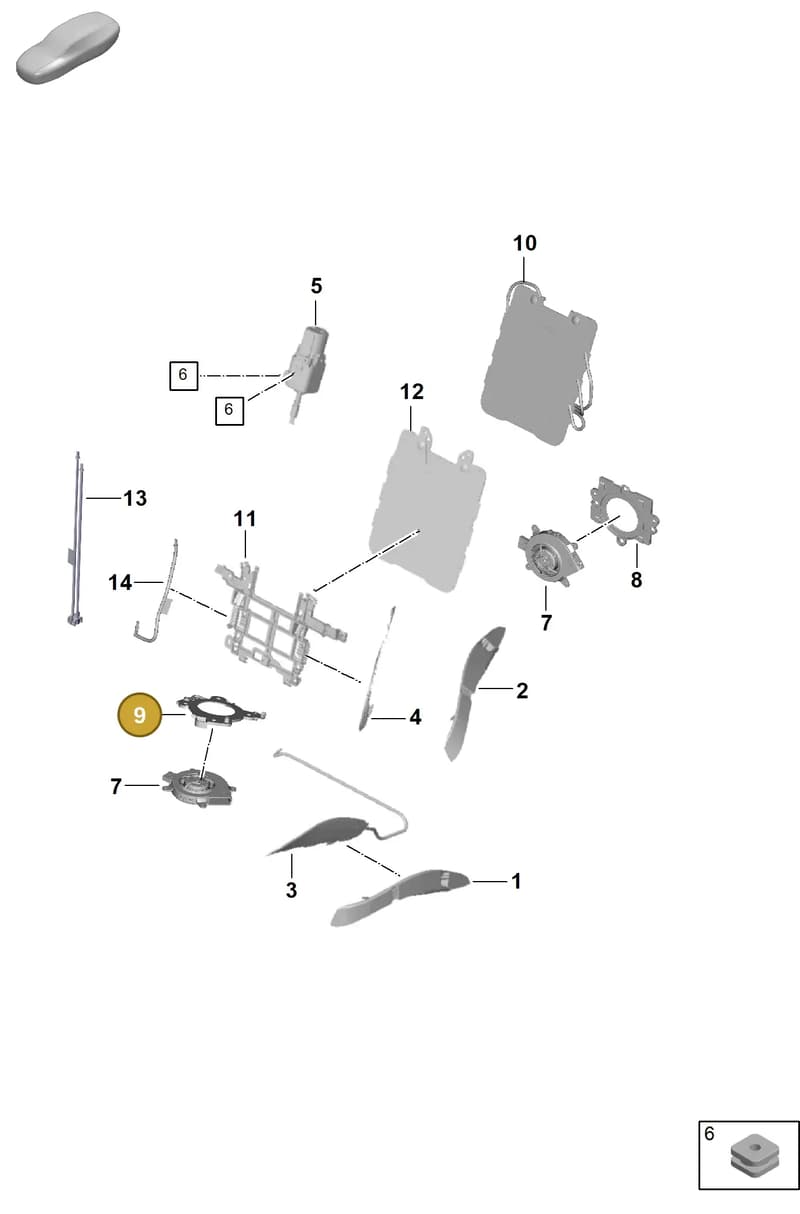 971881538A — Porsche Panamera (2023-2025) diagram p62817620, position 9