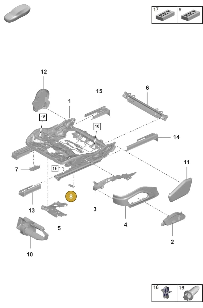 971881561 — Porsche Panamera (2020-2023) diagram p58817100, position 8