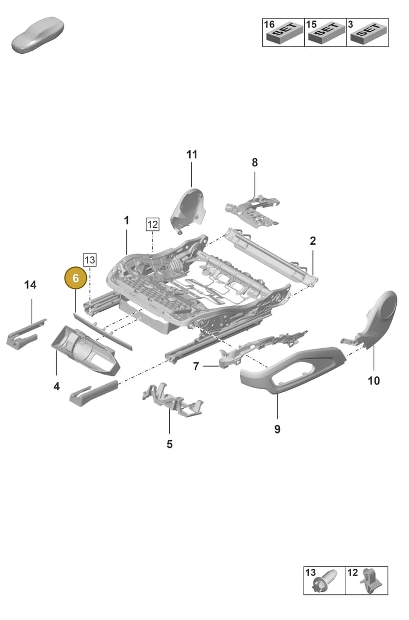 9718816071E0 — Porsche GT3 RS (2021-) diagram p53817120, position 6