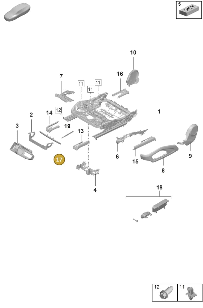 9718816071E0 — Porsche Taycan Sport Turismo (2019-2024) diagram p56817120, position 17