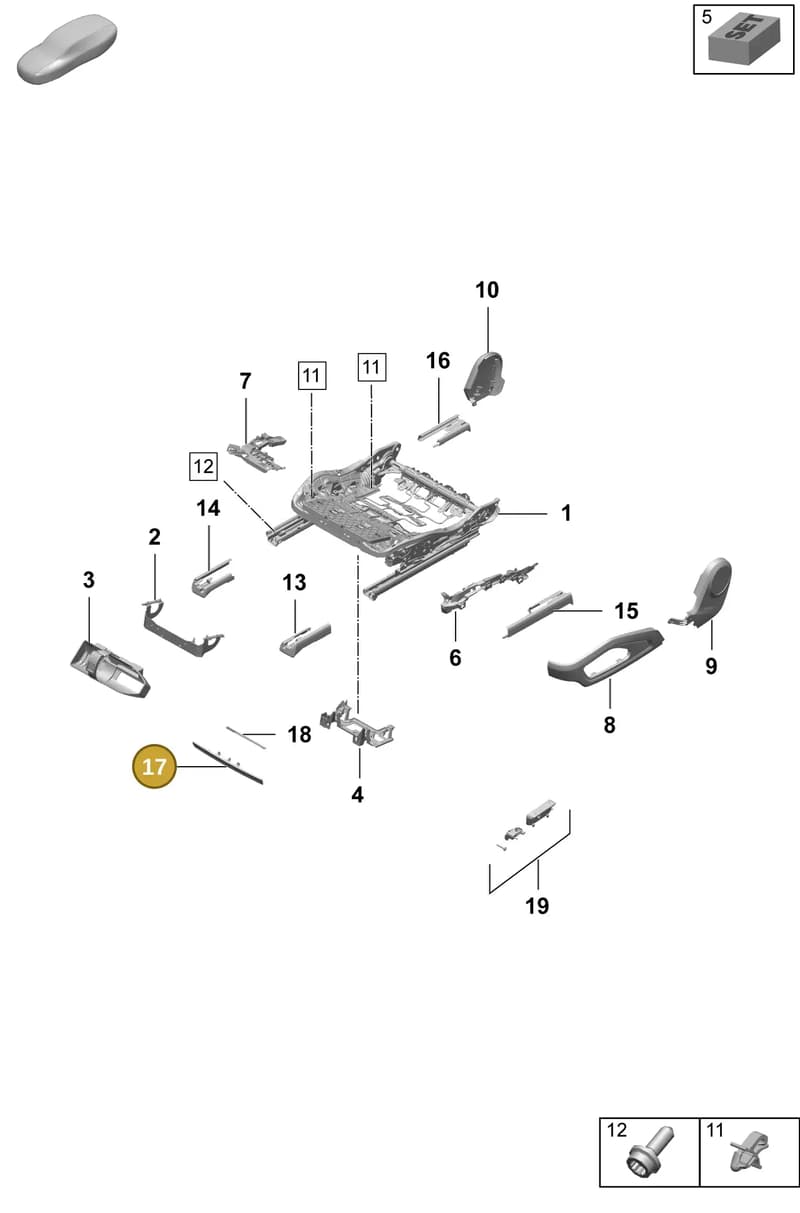 9718816071E0 — Porsche Taycan Sport Turismo (2023-) diagram p64817120, position 17