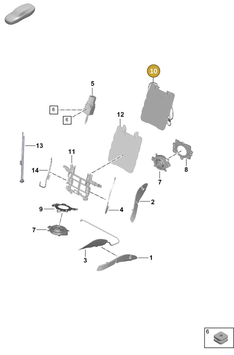 971881710D — Porsche Panamera (2023-2025) diagram p62817620, position 10