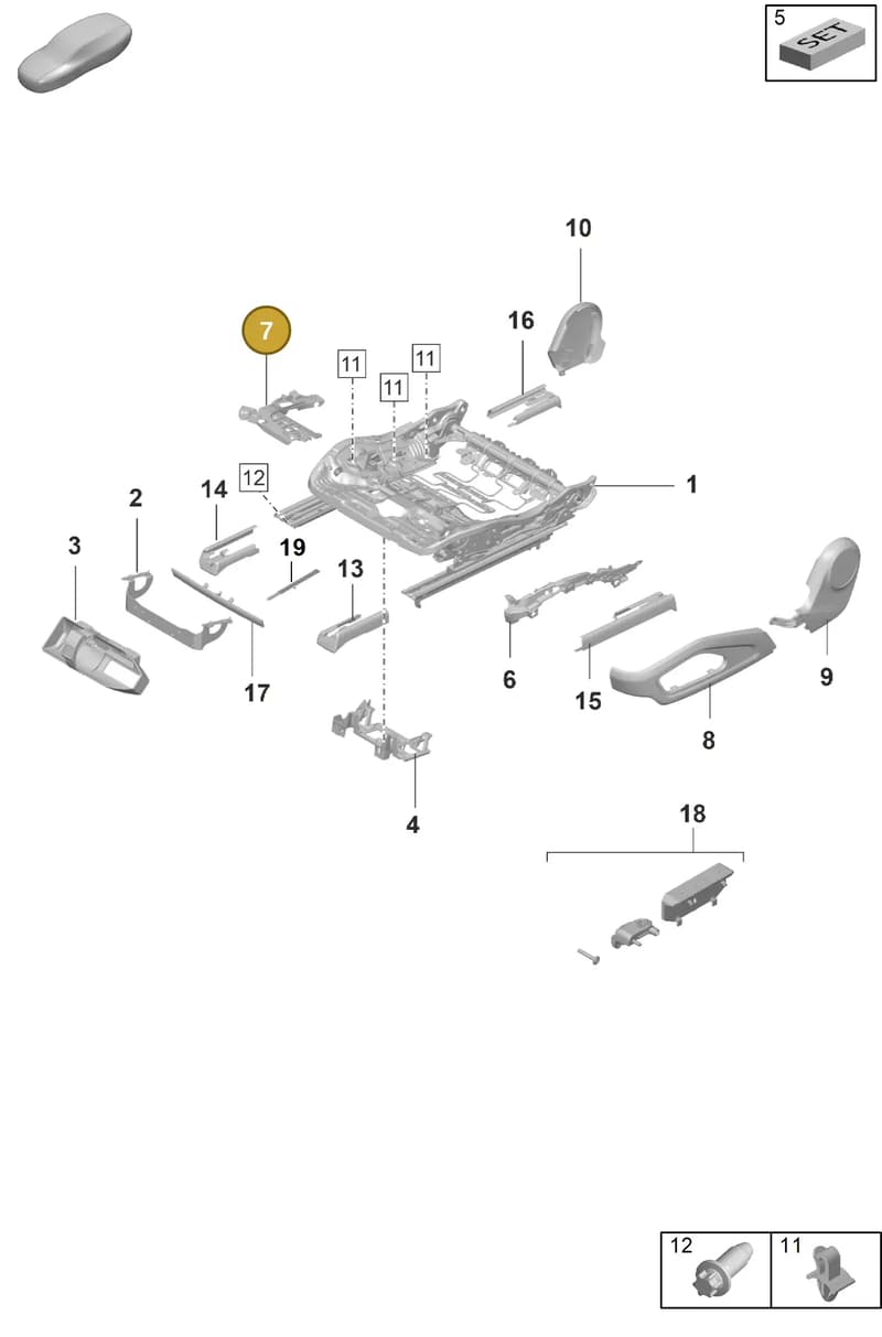 971881744A — Porsche Taycan Sport Turismo (2019-2024) diagram p56817120, position 7