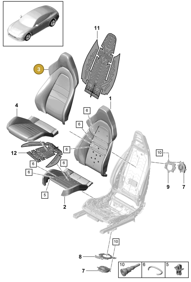 971881971BA80 — Porsche Panamera (2016-2020) diagram p49817070, position 3