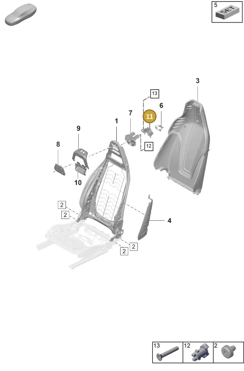 971881998C — Porsche Taycan Sport Turismo (2023-2025) diagram p56817000, position 11