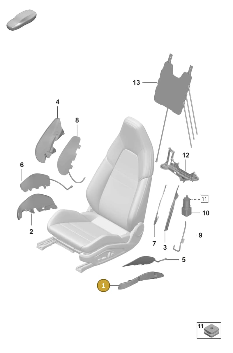 971882349A — Porsche 911 (2024-2025) diagram p53817620, position 1