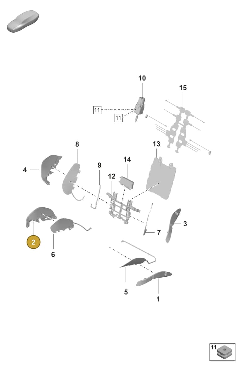 971882350A — Porsche Panamera (2020-2023) diagram p58817620, position 2